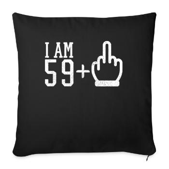 60 ans 60 ans - Housse de coussin décorative 45 x 45 cm - noir - Devant