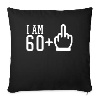 61 ans 61 ans - Housse de coussin décorative 45 x 45 cm - noir - Devant
