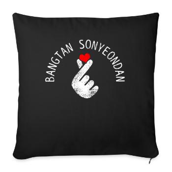 Bangtan Sonyeondan Hip Hop Band - Sofa pillowcase 17,3'' x 17,3'' (45 x 45 cm) - black - Front