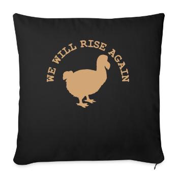 Dodo Bird Wildlife Ornithology - Sofa pillowcase 17,3'' x 17,3'' (45 x 45 cm) - black - Front