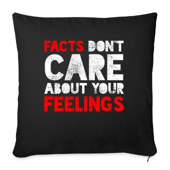 Facts Feelings Quotes Quotes Sayings Sayings - Sofa pillowcase 17,3'' x 17,3'' (45 x 45 cm) - black - Front