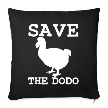 Dodo Vögel Vogelbeobachter Zooarbeiter - Sofakissenbezug 45 x 45 cm - Schwarz - Vorne