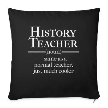 Professeur d'histoire éducateur scolaire - Housse de coussin décorative 45 x 45 cm - noir - Devant