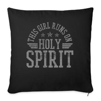 Christian confirmation Holy Spirit - Sofa pillowcase 17,3'' x 17,3'' (45 x 45 cm) - black - Front