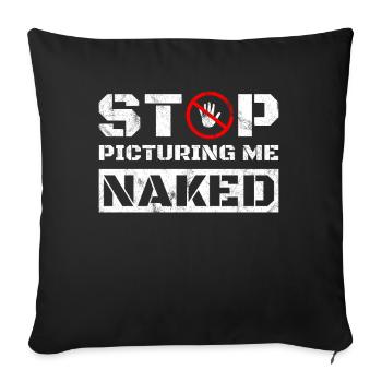 Humour sarcastique - Housse de coussin décorative 45 x 45 cm - noir - Devant
