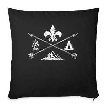 Scouting - Housse de coussin décorative 45 x 45 cm - noir - Devant