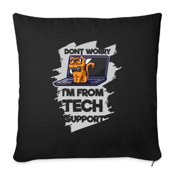 Programmierung Cat Tech Support - Sofakissenbezug 45 x 45 cm - Schwarz - Vorne