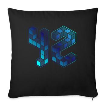 42 nombres de maths - Housse de coussin décorative 45 x 45 cm - noir - Devant