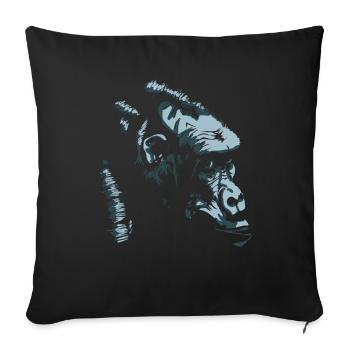 Gorilla - Sofa pillowcase 17,3'' x 17,3'' (45 x 45 cm) - black - Front