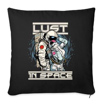 Un astronaute convoité dans l’espace - Housse de coussin décorative 45 x 45 cm - noir - Devant