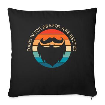 Beard Beard - Sofa pillowcase 17,3'' x 17,3'' (45 x 45 cm) - black - Front