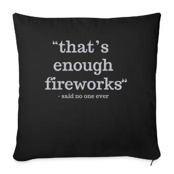 Feux d’artifice - Housse de coussin décorative 45 x 45 cm - noir - Devant