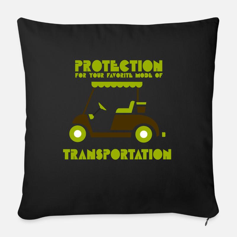 Golfspiel Golf Cart Transportation - Sofakissenbezug 45 x 45 cm - Schwarz