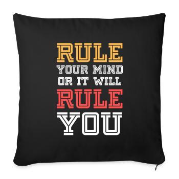 Inspiring Quotes - Sofa pillowcase 17,3'' x 17,3'' (45 x 45 cm) - black - Front