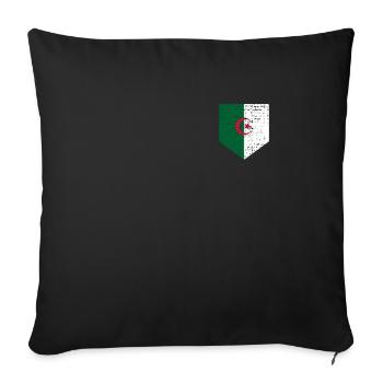 Algérie Drapeau - Housse de coussin décorative 45 x 45 cm - noir - Devant