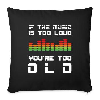 Music Musicians - Sofa pillowcase 17,3'' x 17,3'' (45 x 45 cm) - black - Front