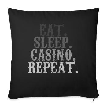Jeu de casino - Housse de coussin décorative 45 x 45 cm - noir - Devant