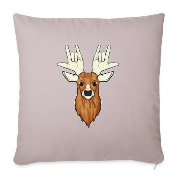 Deer ASL Deaf - Housse de coussin décorative 45 x 45 cm - taupe clair - Devant