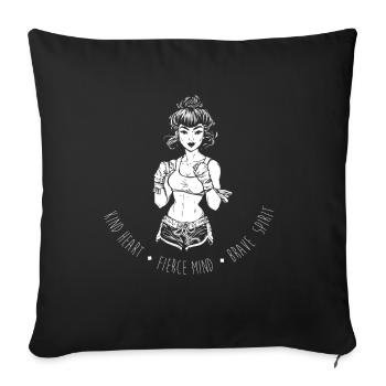 Féministe - Housse de coussin décorative 45 x 45 cm - noir - Devant