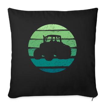Traktoren Lkw-Landwirtschaft - Sofakissenbezug 45 x 45 cm - Schwarz - Vorne