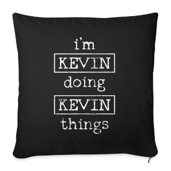 Kevin - Housse de coussin décorative 45 x 45 cm - noir - Devant