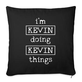 Kevin - Housse de coussin décorative 45 x 45 cm - noir - Devant