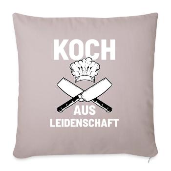 Cuisinier Cuisinier Cuisine - Housse de coussin décorative 45 x 45 cm - taupe clair - Devant