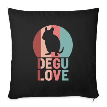 Degu - Sofa pillowcase 17,3'' x 17,3'' (45 x 45 cm) - black - Front