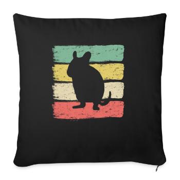 Degu - Sofa pillowcase 17,3'' x 17,3'' (45 x 45 cm) - black - Front
