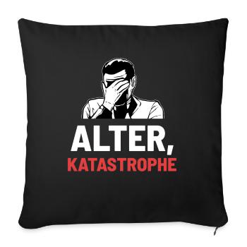 Vieux désastre - Housse de coussin décorative 45 x 45 cm - noir - Devant