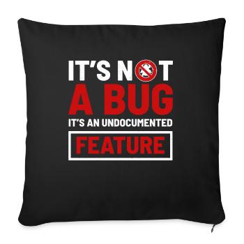 computer programming - Sofa pillowcase 17,3'' x 17,3'' (45 x 45 cm) - black - Front