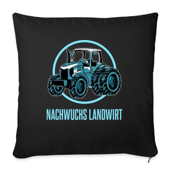 Agriculteur agriculture agriculture agricole - Housse de coussin décorative 45 x 45 cm - noir - Devant