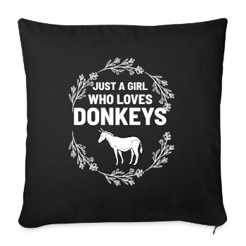 baudet - Housse de coussin décorative 45 x 45 cm - noir - Devant