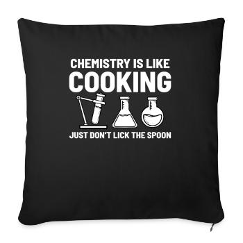 Chemistry Chemist teacher-student - Sofa pillowcase 17,3'' x 17,3'' (45 x 45 cm) - black - Front