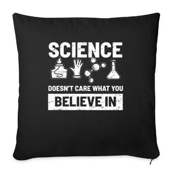 Sarcasme enseignant scientifique - Housse de coussin décorative 45 x 45 cm - noir - Devant