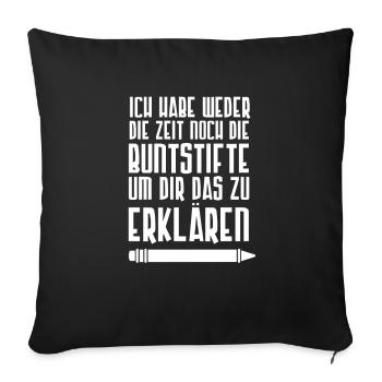 Sarkasmus - Sofakissenbezug 45 x 45 cm - Schwarz - Vorne