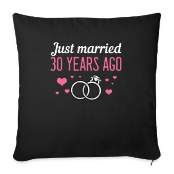 30th wedding anniversary - Sofa pillowcase 17,3'' x 17,3'' (45 x 45 cm) - black - Front
