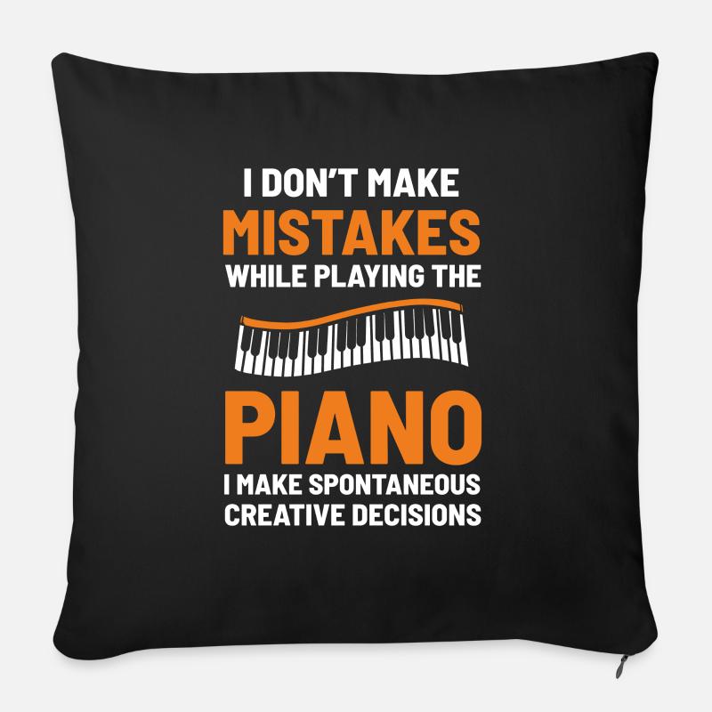 Klavierpianist - Sofakissenbezug 45 x 45 cm - Schwarz