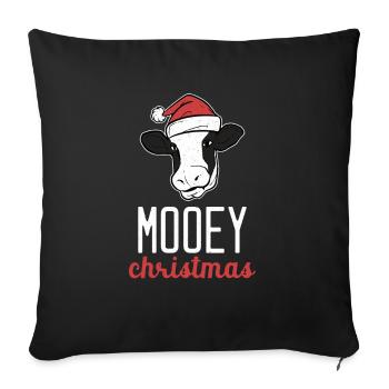 Costume De Vache De Noël - Housse de coussin décorative 45 x 45 cm - noir - Devant