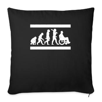Disability PWD Wheelchair Evolution - Sofa pillowcase 17,3'' x 17,3'' (45 x 45 cm) - black - Front