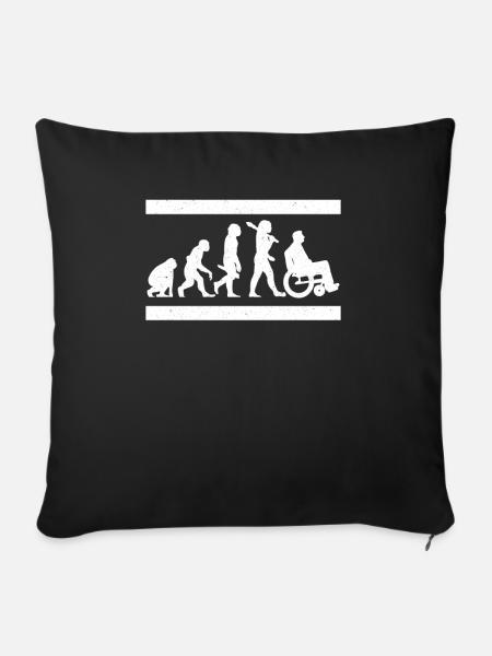 Behinderung PWD Rollstuhl Evolution - Sofakissenbezug 45 x 45 cm - Schwarz