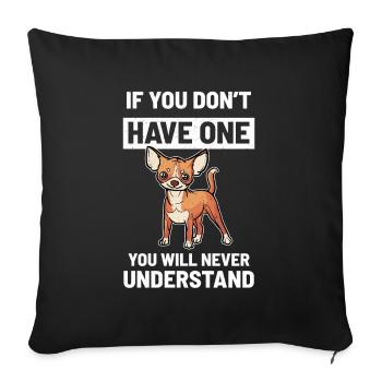 Chihuahua - Sofa pillowcase 17,3'' x 17,3'' (45 x 45 cm) - black - Front