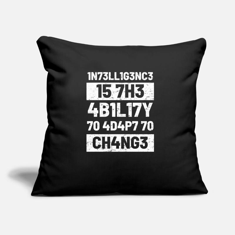 Citation de science intelligence nerd Housse de coussin décorative 45 x 45 cm