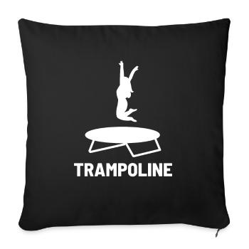 Trampolin-Springen - Sofakissenbezug 45 x 45 cm - Schwarz - Vorne