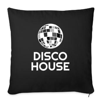 Disco House - Housse de coussin décorative 45 x 45 cm - noir - Devant