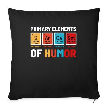 science du sarcasme - Housse de coussin décorative 45 x 45 cm - noir - Devant