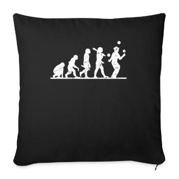 Juggling juggler development - Sofa pillowcase 17,3'' x 17,3'' (45 x 45 cm) - black - Front