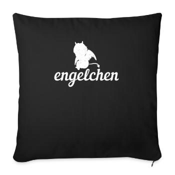 ange - Housse de coussin décorative 45 x 45 cm - noir - Devant