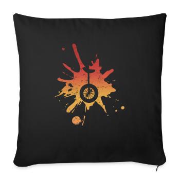 Unicycle Unicycle Unicycling - Sofa pillowcase 17,3'' x 17,3'' (45 x 45 cm) - black - Front