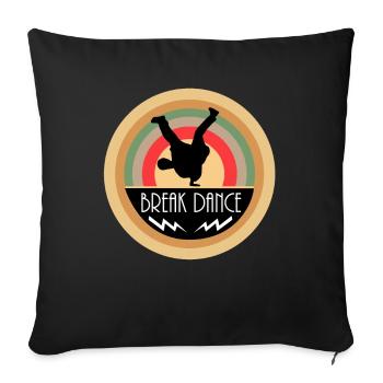 break dance - Housse de coussin décorative 45 x 45 cm - noir - Devant